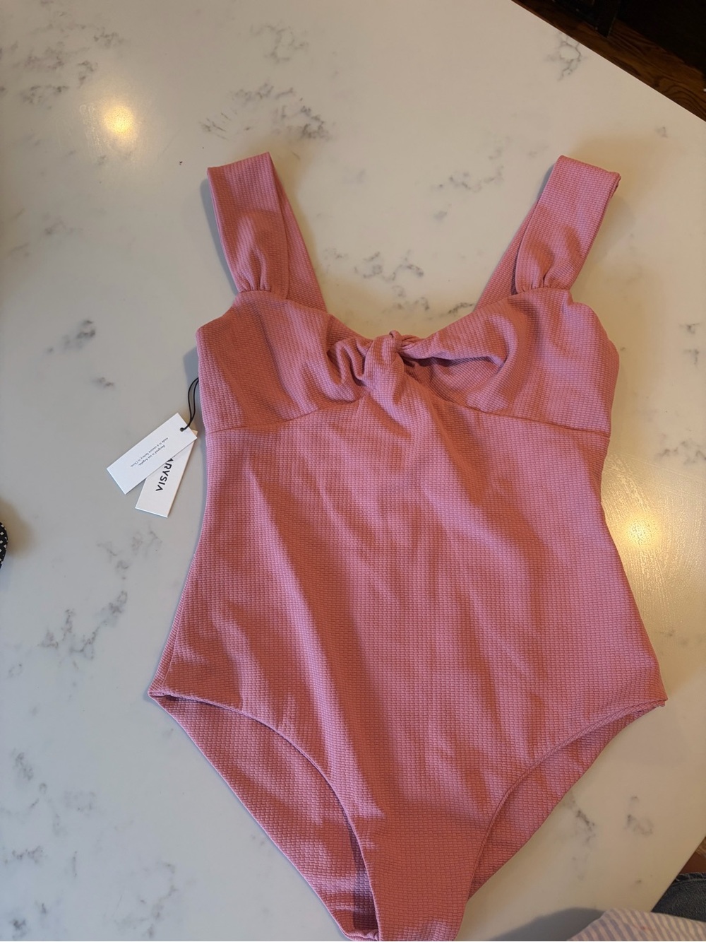 Marysia Swim Pink Twist Front One-Piece Swimsuit